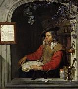 Gabriel Metsu The Apothecary or The Chemist. oil painting artist